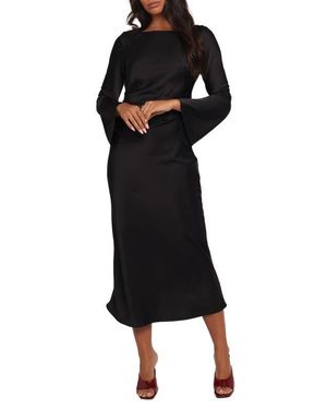 pierre long sleeve cocktail mermaid dress Petal & Pup Pierre Long Sleeve Mermaid Dress - Navy