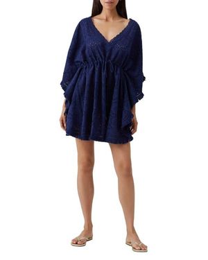 Melissa Odabash Ivy Cotton Eyelet Cover-Up - Blue