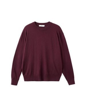 Mango Finely Knit Crewneck Sweater - Purple