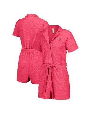 Lusso St. Louis Cardinals Trixie Cheetah Romper - Pink