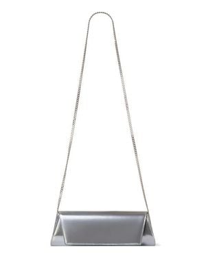 Akris Anouk Metallic Leather East/West Clutch - White