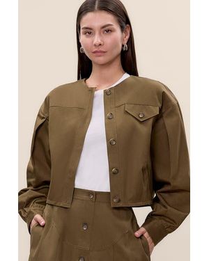 Rebecca Taylor Aria Twill Jacket - Brown