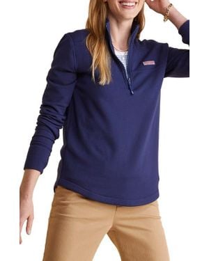 Vineyard Vines Dreamcloth Relaxed Half Zip Sweatshirt - Blue