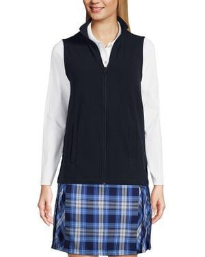 Lands' End Lightweight Fleece Vest - Blue