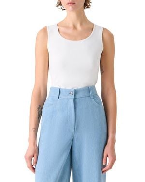 Akris Punto Scoop Neck Knit Tank - Blue