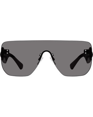 Kurt Geiger 99Mm Oversize Shield Sunglasses - Gray