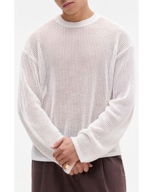 BDG Open Knit Mesh Sweater - White