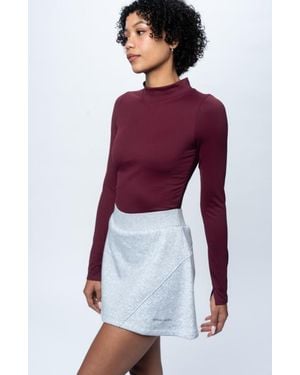 Sierra Madre Golf Brushtech Mock Neck Long Sleeve - Purple