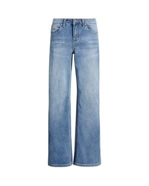YMI Bella Butterfly Wide Leg Jeans - Blue