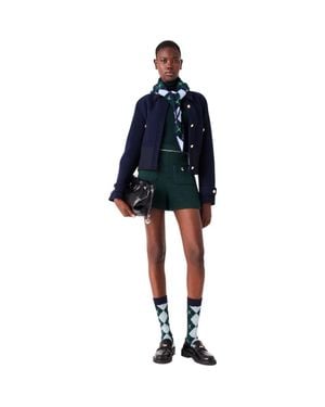 Maje Tweed Shorts - Blue