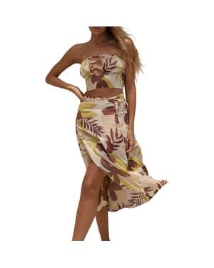 Stone Fox Holiday Wrap Cover-Up Skirt - Brown