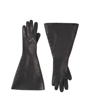 Lanvin Large Leather Gloves - Black
