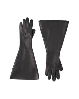 Lanvin Large Leather Gloves - Black