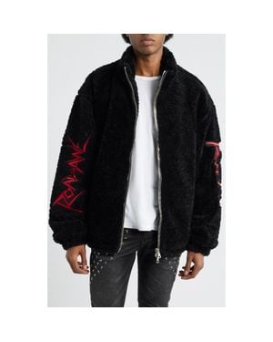 RTA Kye Venom Oversize Faux Shearling Jacket - Black