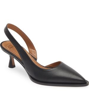 Atp Atelier Desana Slingback Pointed Toe Half D'Orsay Pump - Black