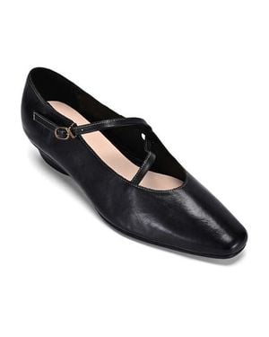 Old Trend Ribbon Genuine Leather Elegant Strap Mary Jane Heel - Black