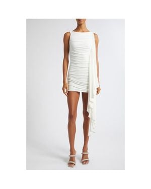 Alexander Wang Asymmetric Ruched Minidress - White