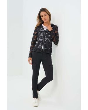 Anatomie Lace Bree Lace Full Zip Jacket With Hood - Blue