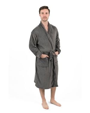 Leveret Fleece Robe - Black