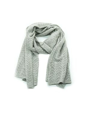 Portolano Cashmere Openwork Wrap - Green