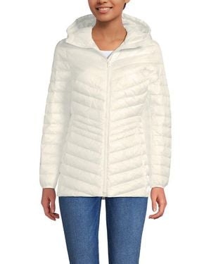 Lands' End Ultralight Packable Down Jacket - White