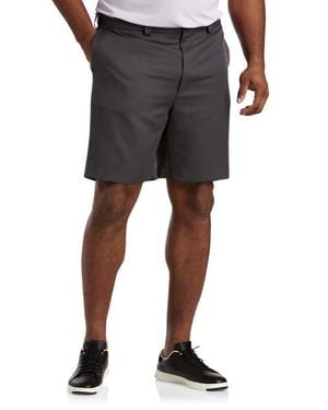 Oak Hill by DXL Waist-Relaxer Microfiber Shorts - Black