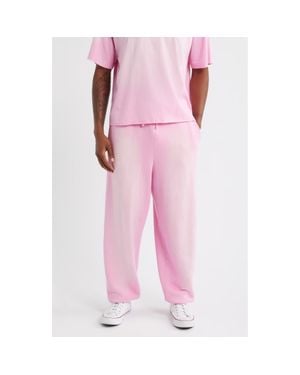 Elwood Core Organic Cotton Brushed Terry Sweatpants - Pink