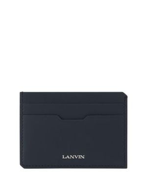 Lanvin Compagnon Leather Cardholder - Blue