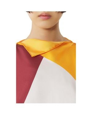 Lanvin Graphic Print Silk Top - Blue