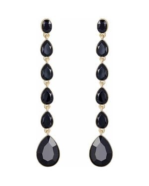 Ettika Crystal Drop Earrings - Black