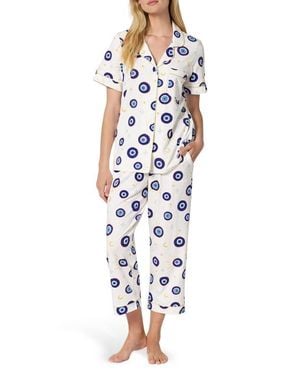 Bedhead Print Short Sleeve Pajamas - White