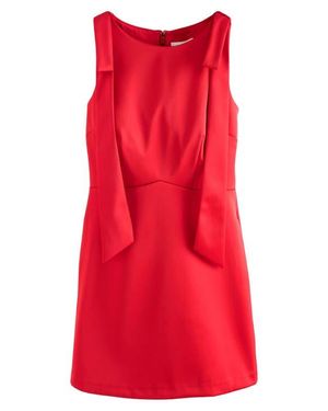 Next Satin Tie Detail Minidress - Red