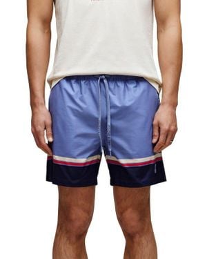 Psycho Bunny Hanks Colorblock Swim Trunks - Blue