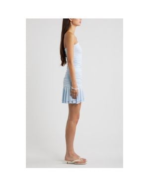 BP. Strapless Drop Waist Minidress - Blue