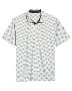 Swannies Hazelwood Modern Fit Foulard Print Performance Golf Polo - Gray