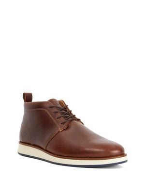 Dune Smoky Plain Toe Chukka Boot - Brown