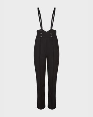Anne Fontaine Blake High-Waisted Designer Pants - White
