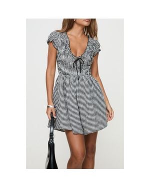 Princess Polly Wescott Gingham Romper - Gray
