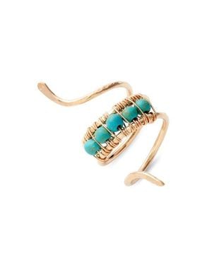 Nashelle Beaded Snake Ring - Blue