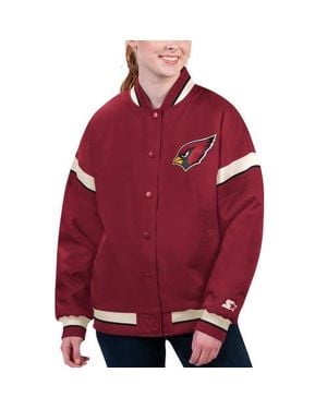 Starter Arizona Cardinals Tournament Full-Snap Varsity Jacket - Red