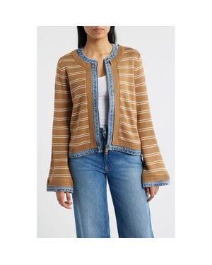 Wit & Wisdom Mixed Media Jacket - Blue