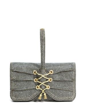 Alexis Lace-Up Wristlet - Gray