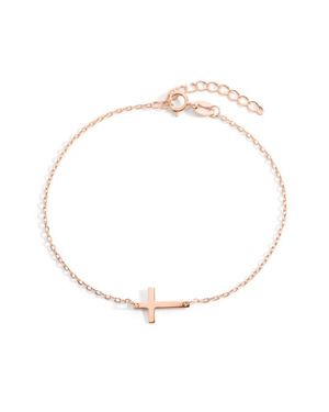 Mint & Lily Cross Charm Bracelet - White