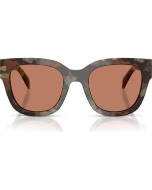 Prada 52Mm Square Sunglasses - Brown