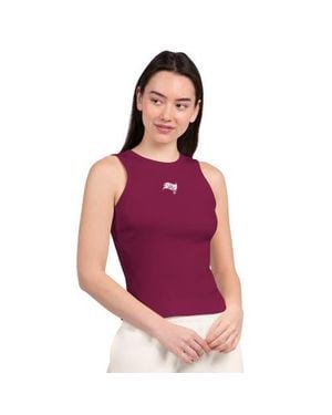 Starter Tampa Bay Buccaneers Athleisure Cropped Tank Top - Purple