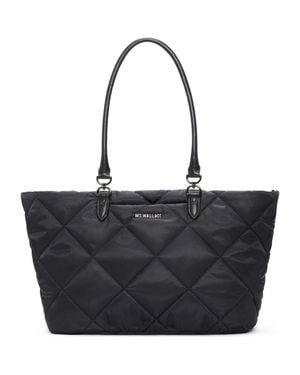 MZ Wallace Medium Madison East/West Quilted Nylon Tote - Black