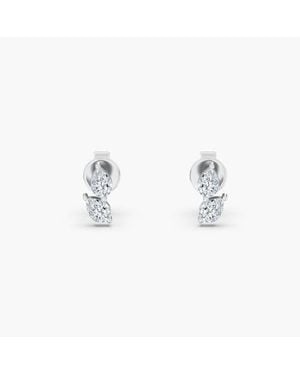 Everlee Petite Pear Duo Lab Diamond Studs - White