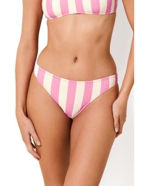 Solid & Striped The Rachel Striped Bikini Bottoms - Pink