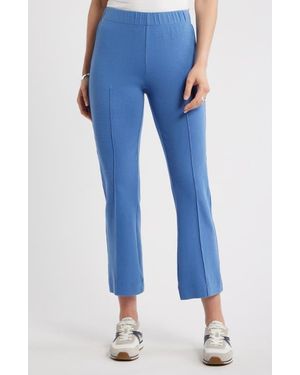 Caslon Stretch Cotton Crop Kick Flare Sweatpants - Blue
