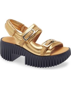 4Ccccees Plia Kiko Platform Slingback Sandal - Blue